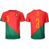 Camiseta Portugal Pepe #3 Primera Equipación Mundial 2022 manga corta